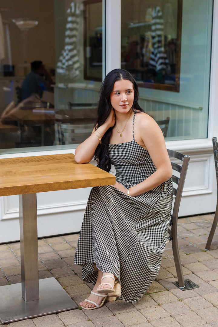 The Check Yes Gingham Print Mid Dress
