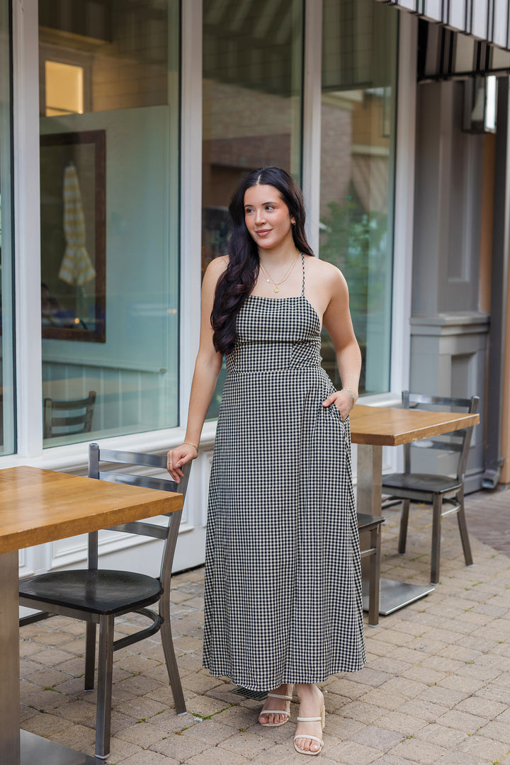 The Check Yes Gingham Print Mid Dress
