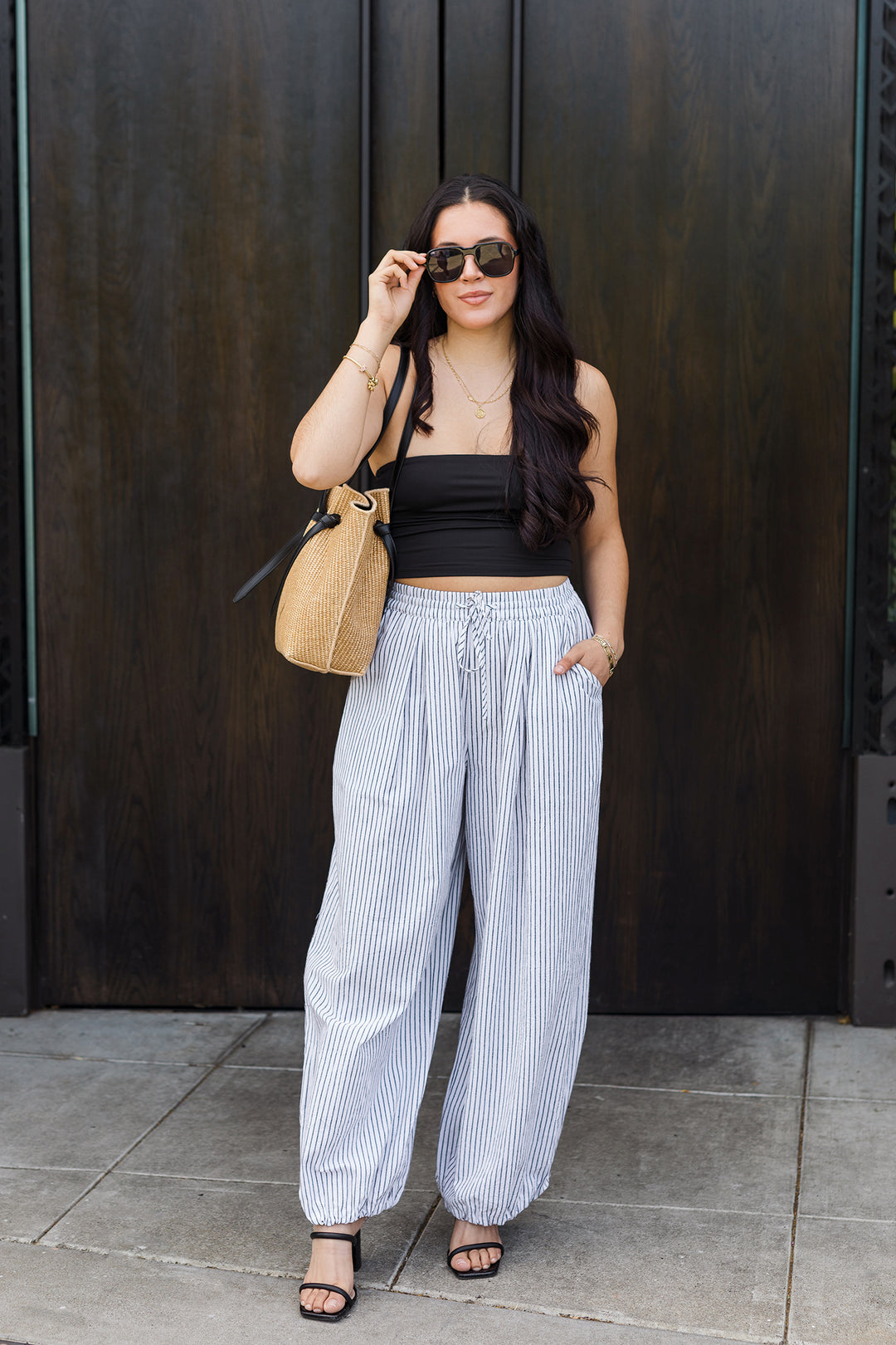 The Cloud Nine Striped Balloon Pants