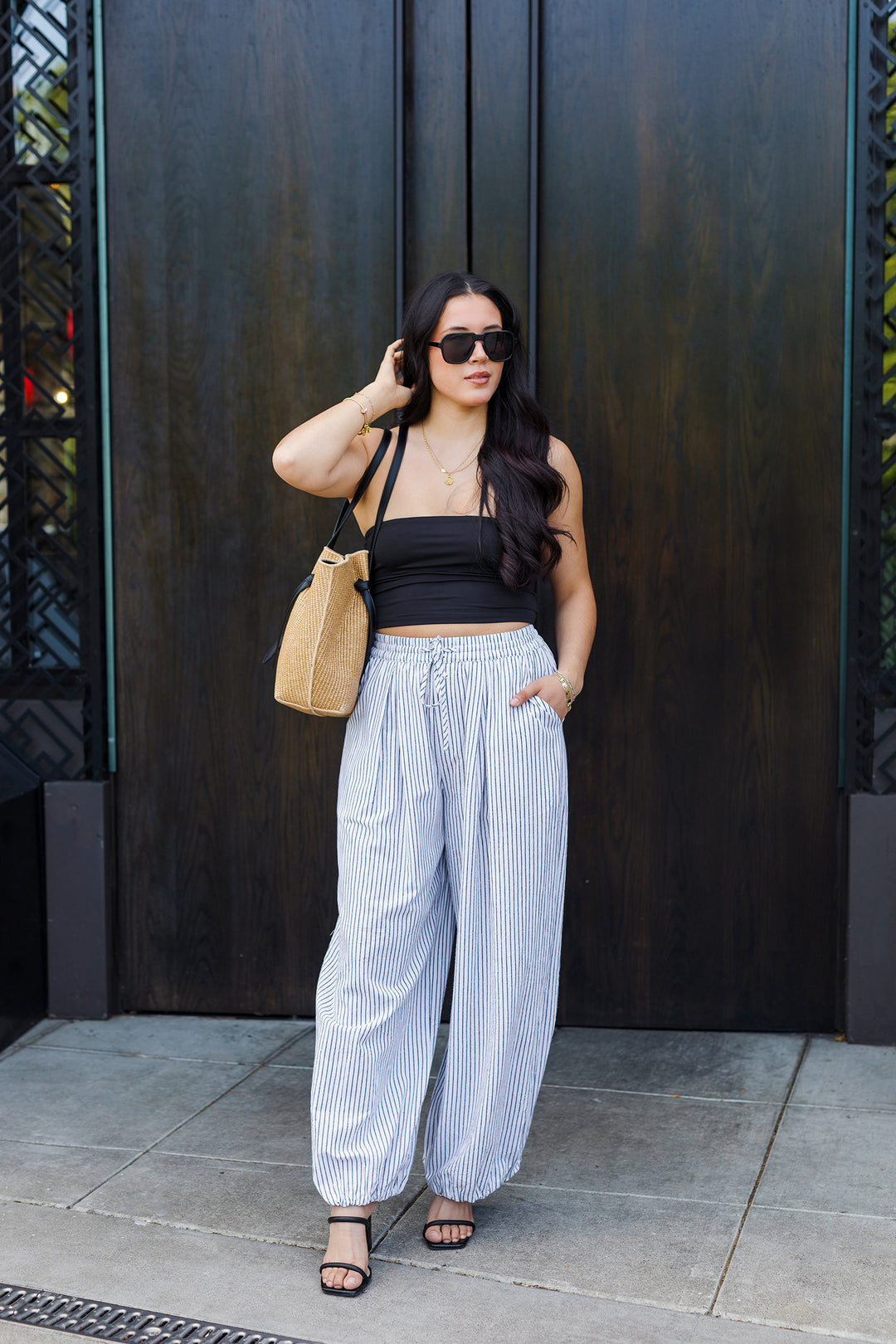The Cloud Nine Striped Balloon Pants