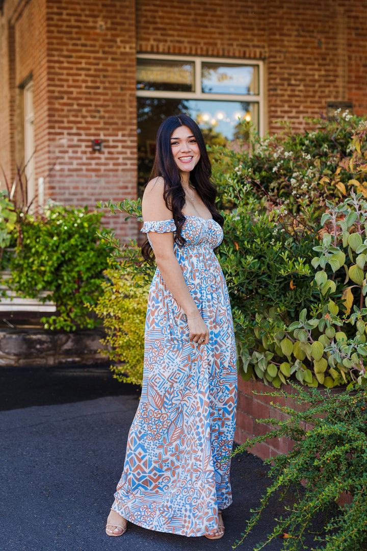 The Tulum Nights Off-Shoulder Maxi Dress