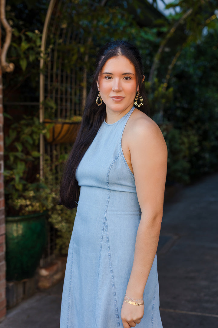 The High Desert Halter Handkerchief Maxi Dress