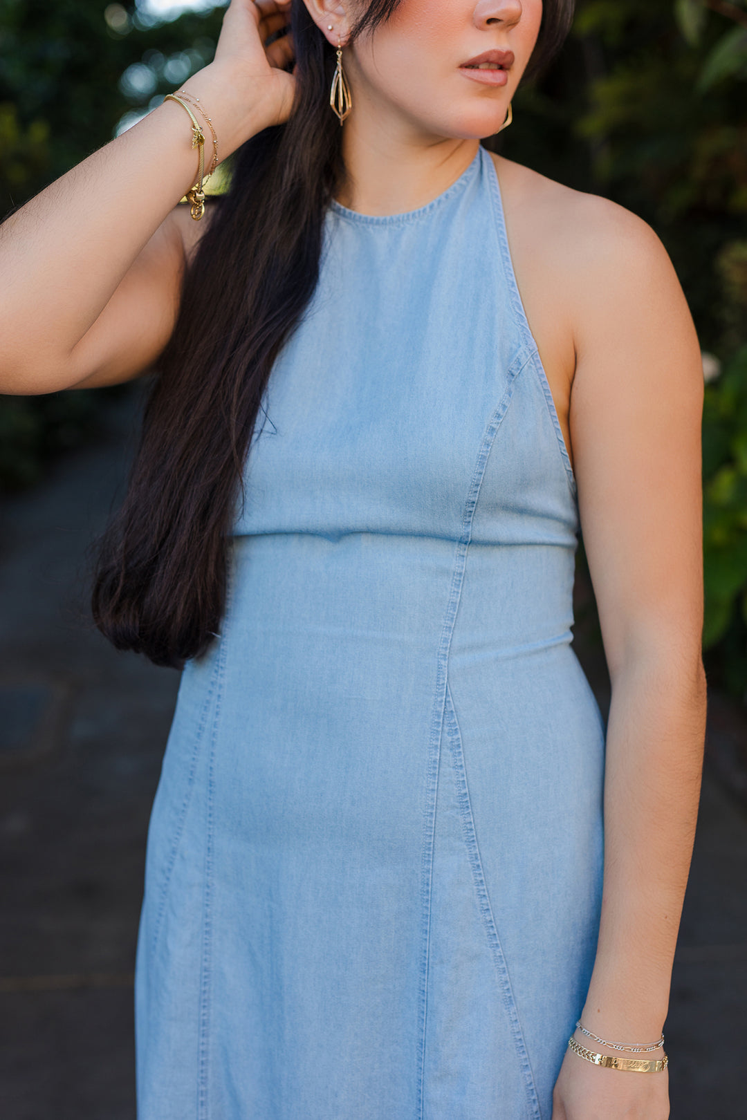 The High Desert Halter Handkerchief Maxi Dress