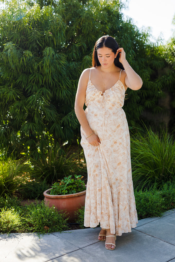 The Wild Iris Tiered Ruffle Maxi Dress
