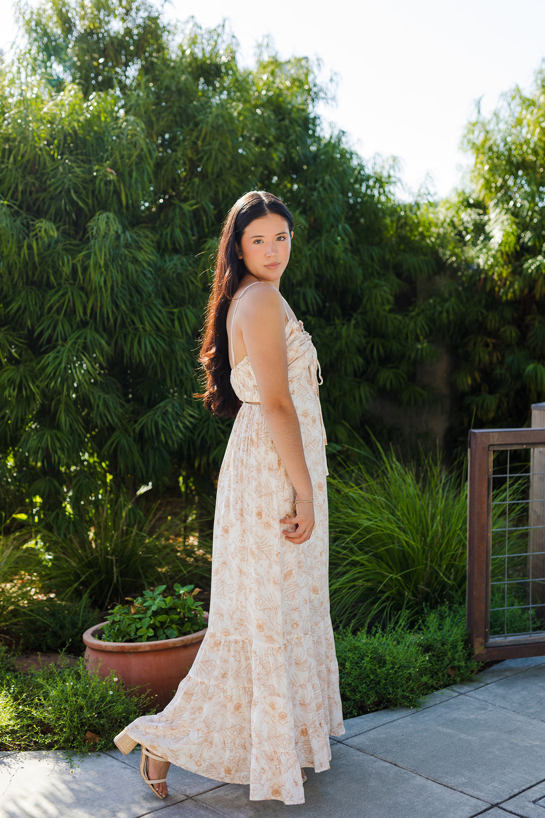 The Wild Iris Tiered Ruffle Maxi Dress