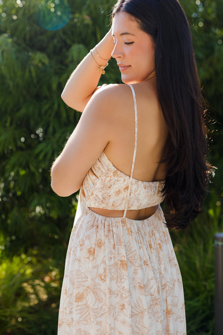 The Wild Iris Tiered Ruffle Maxi Dress