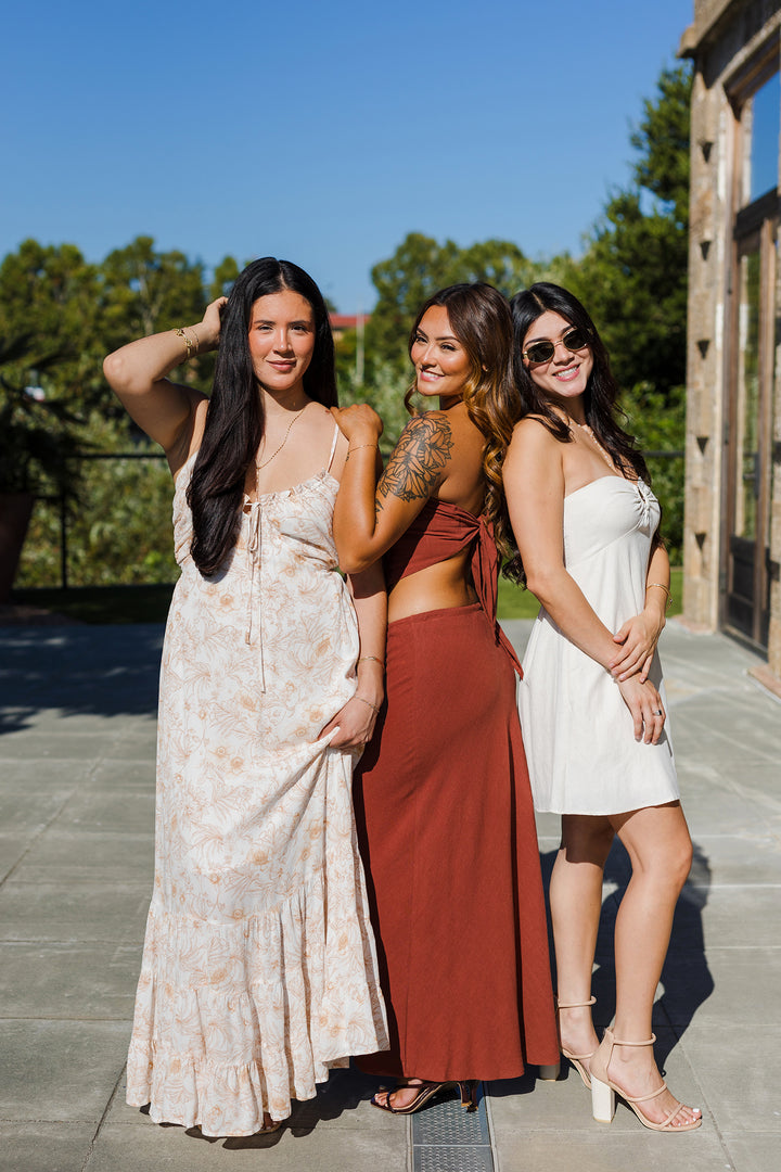 The Wild Iris Tiered Ruffle Maxi Dress