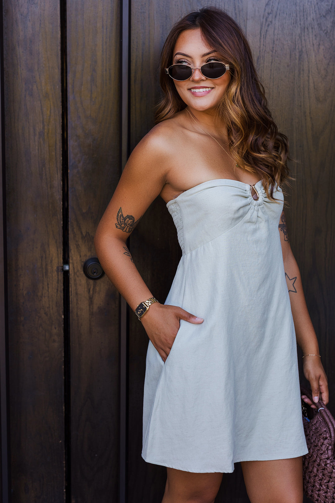 The Sage And Sand Mini Dress