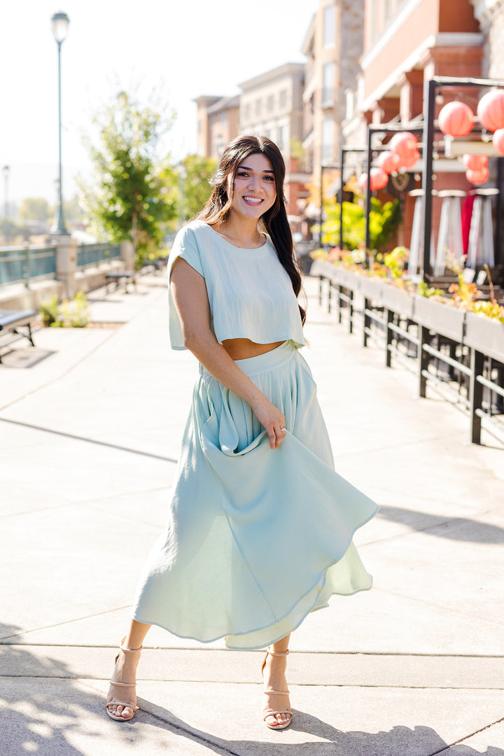 The Cassie Linen Skirt Set