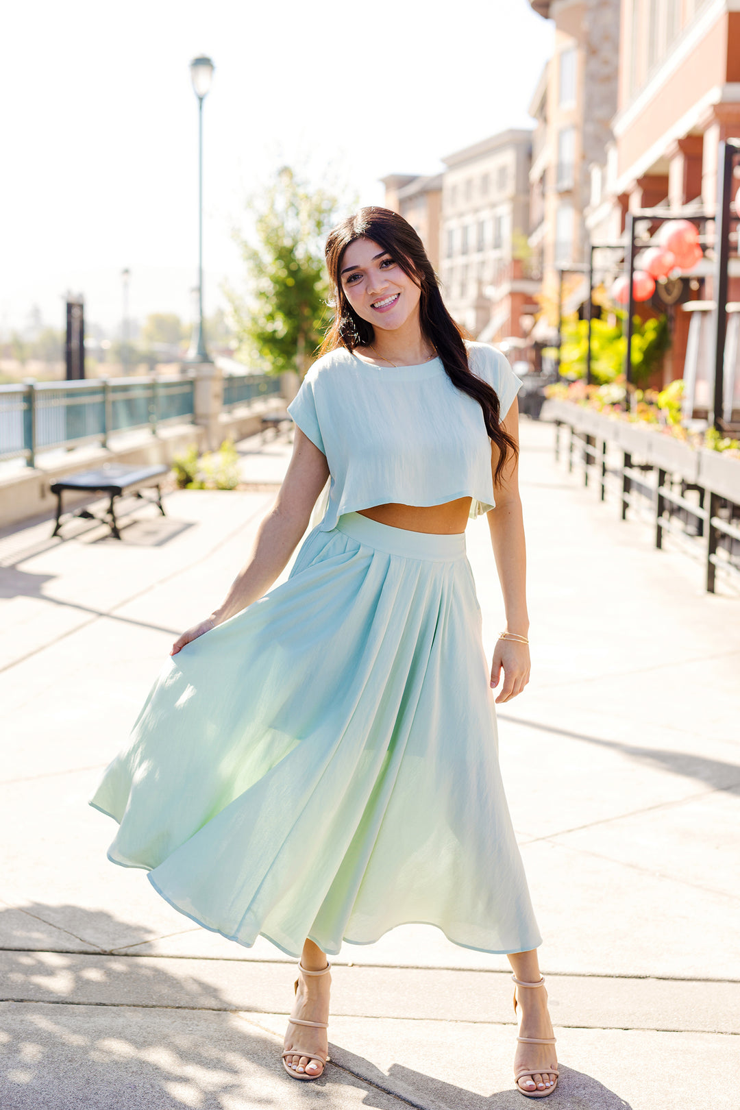 The Cassie Linen Skirt Set