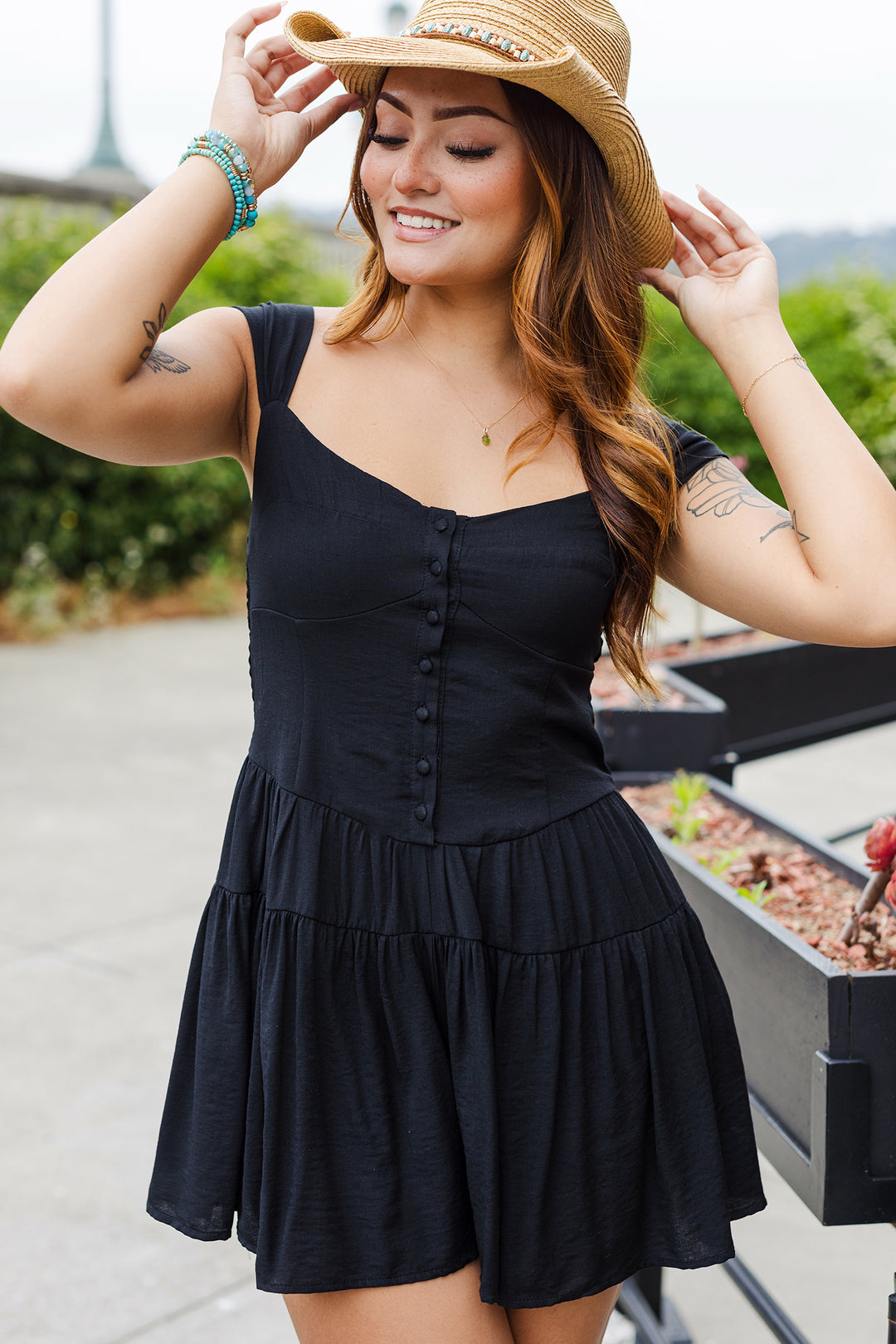 The Last Call Button Down Romper