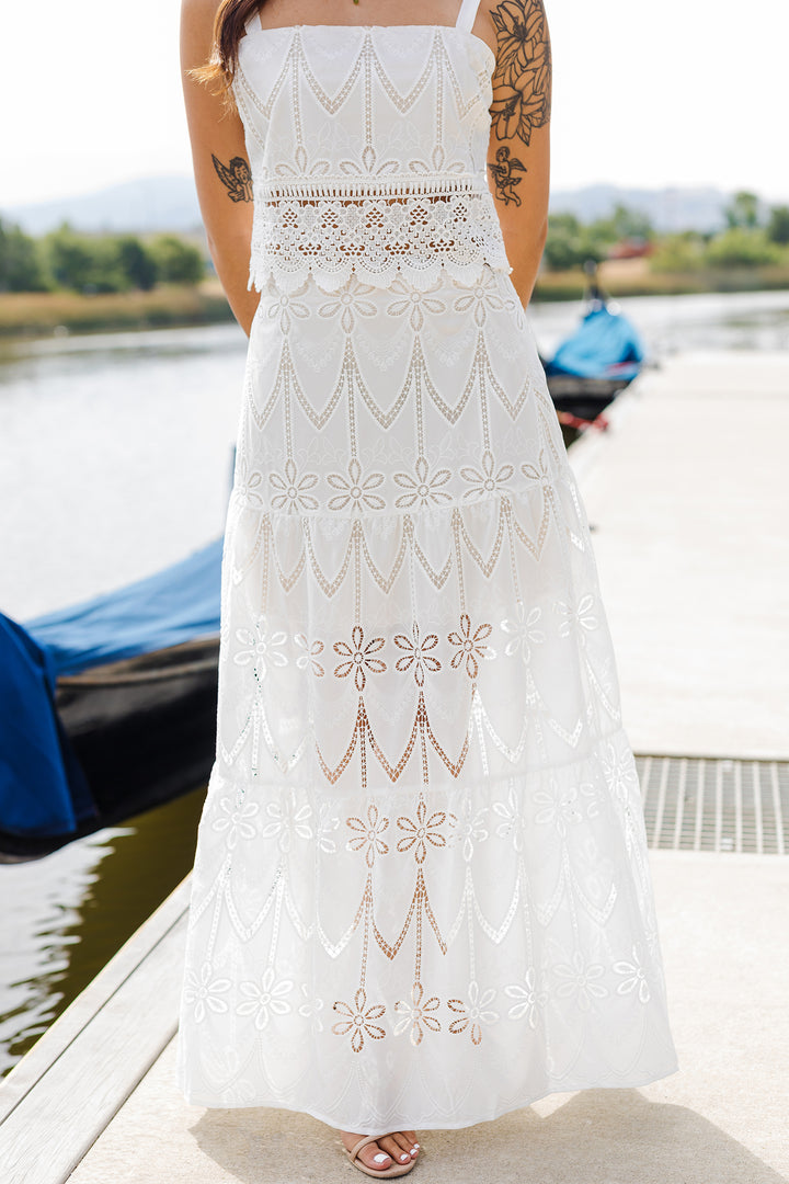 The Eloise Embroidered Top and Skirt Set