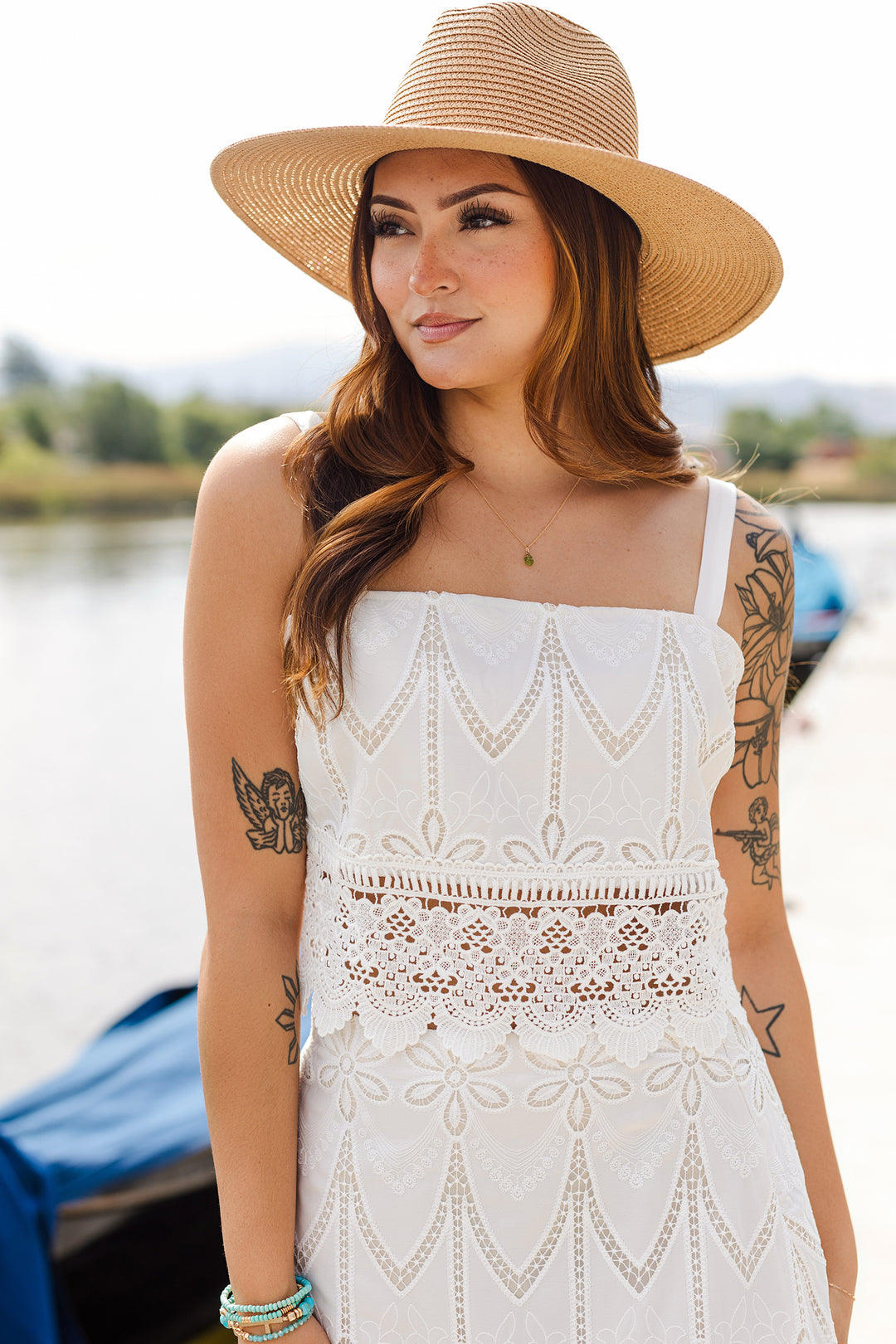 The Eloise Embroidered Top and Skirt Set