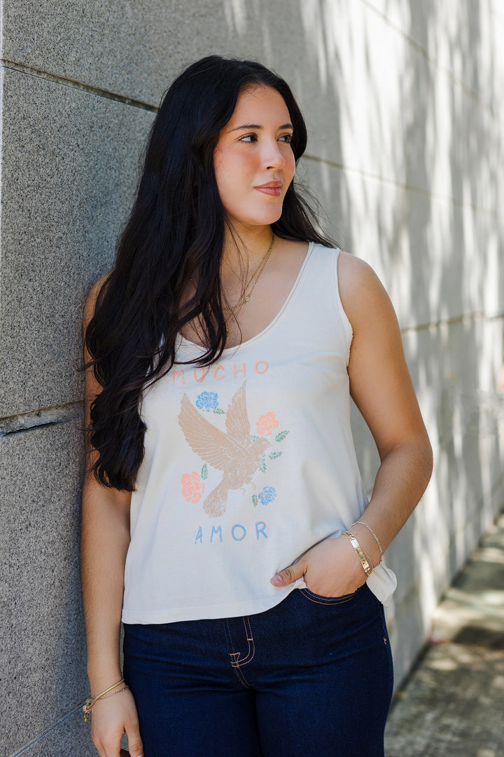 The Mucho Amor Vintage Wash Tank Top