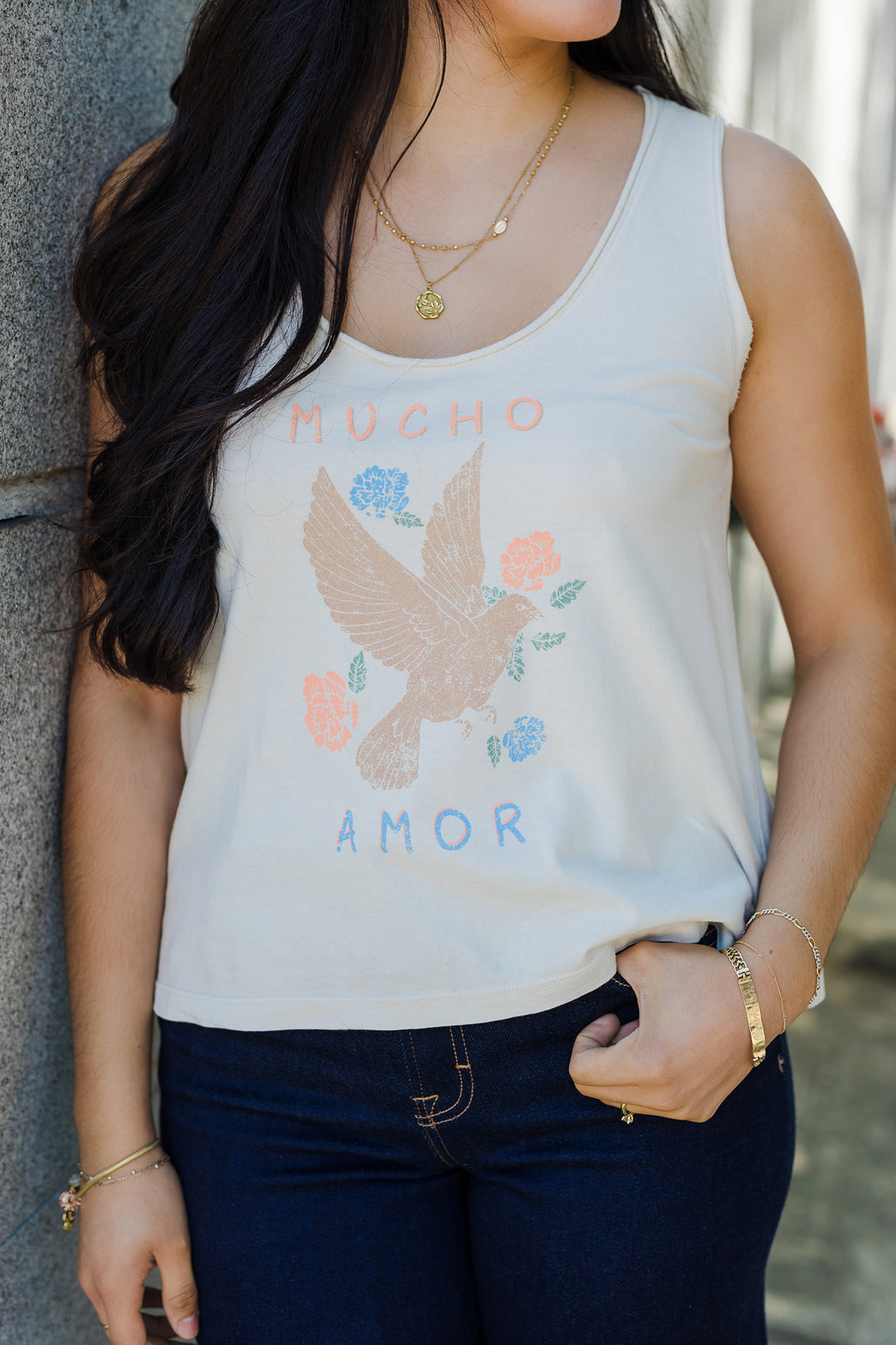 The Mucho Amor Vintage Wash Tank Top