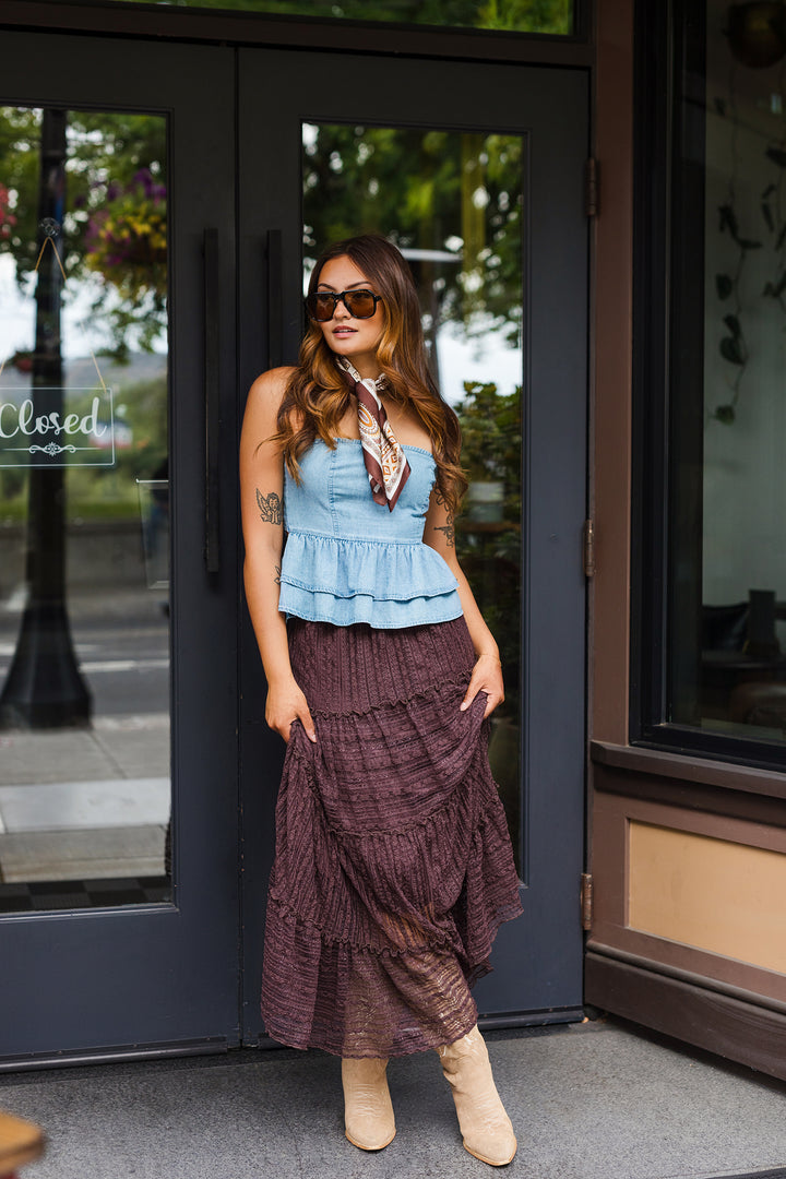 The Country Concert Tiered Maxi Skirt