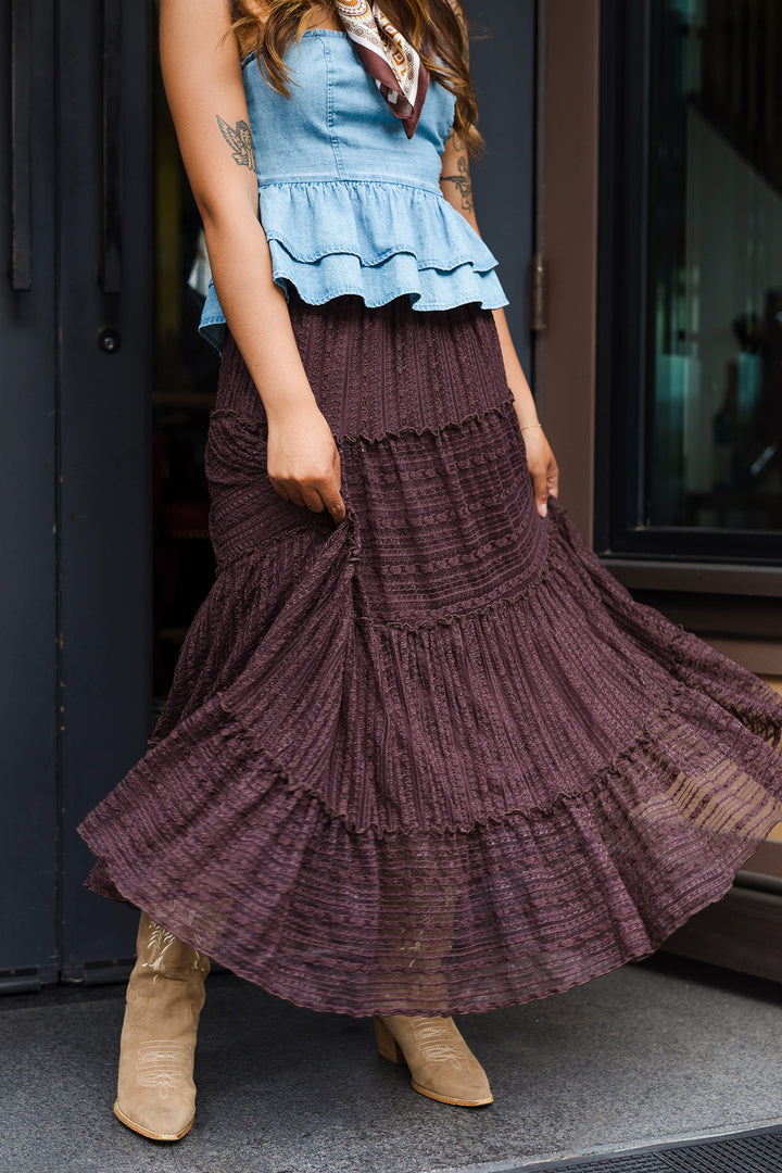The Country Concert Tiered Maxi Skirt