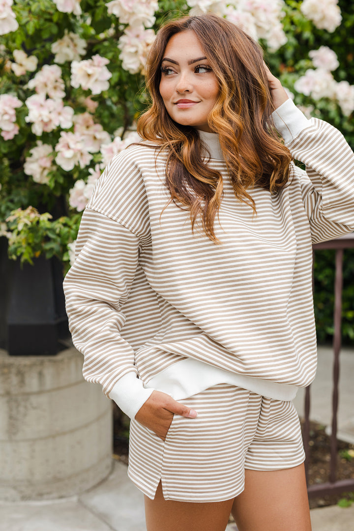 The Fireside Cozy Striped Shorts