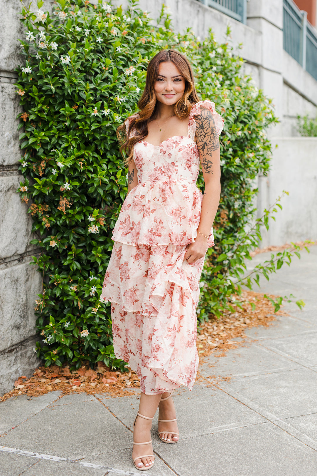 The Florence Rose Midi Dress