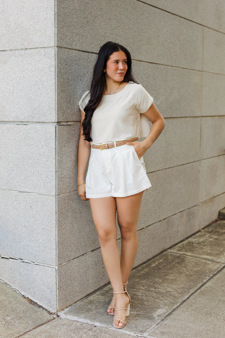 The First In Class Tailor Pleated Shorts