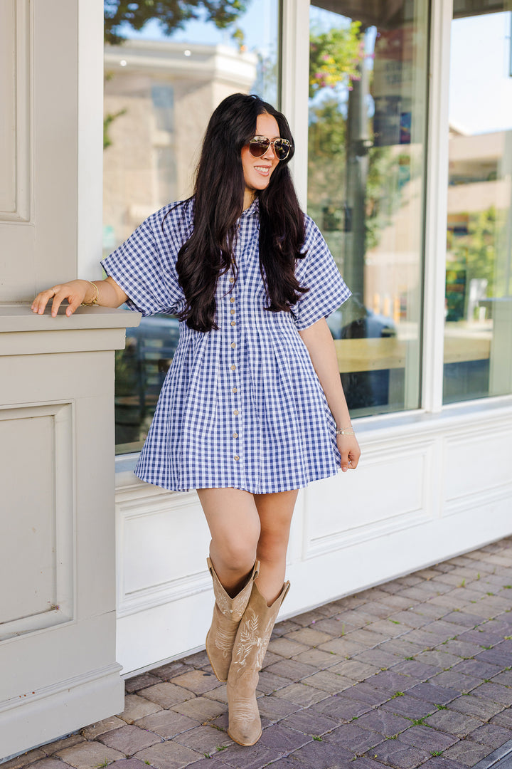 The Lemons To Lemonade Gingham Mini Dress