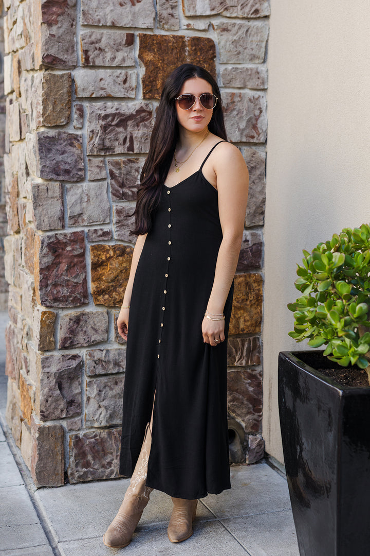 The Whole Latte Love Button Front Maxi Dress – Shoppe Twelve