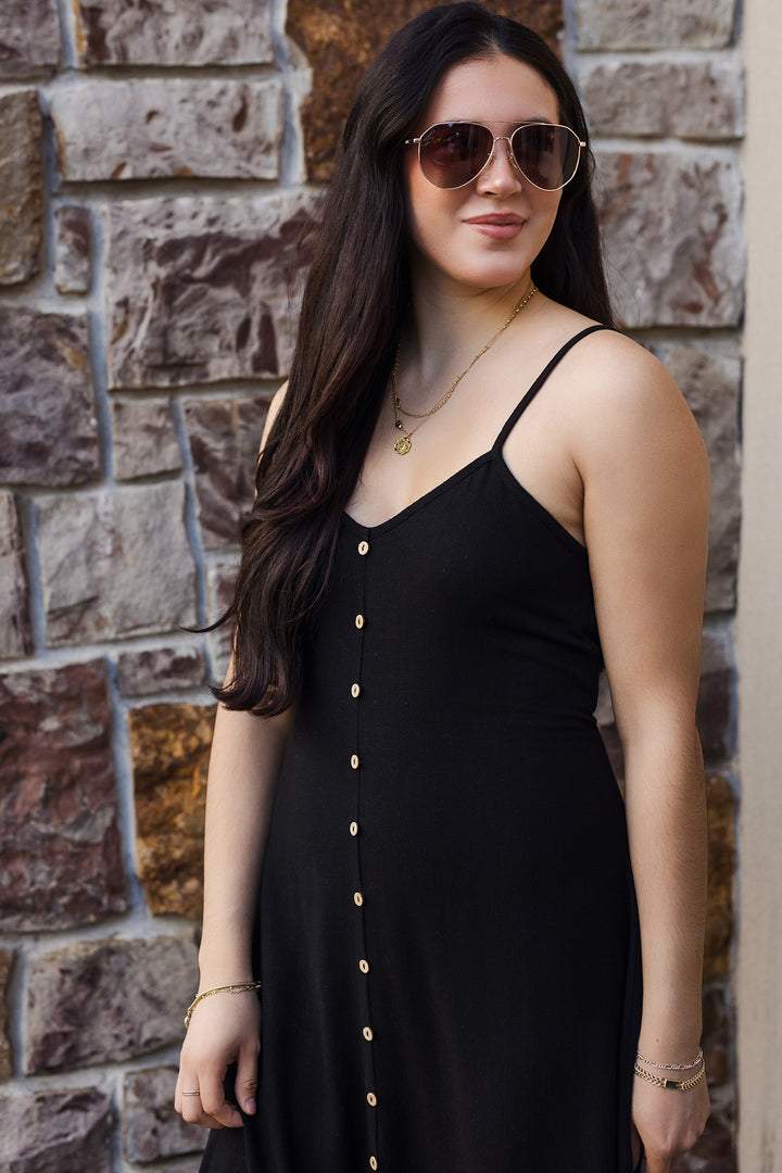 The Whole Latte Love Button Front Maxi Dress