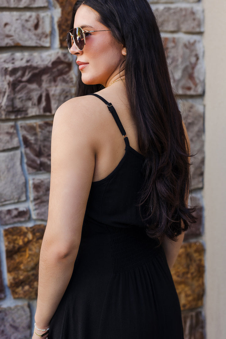 The Whole Latte Love Button Front Maxi Dress