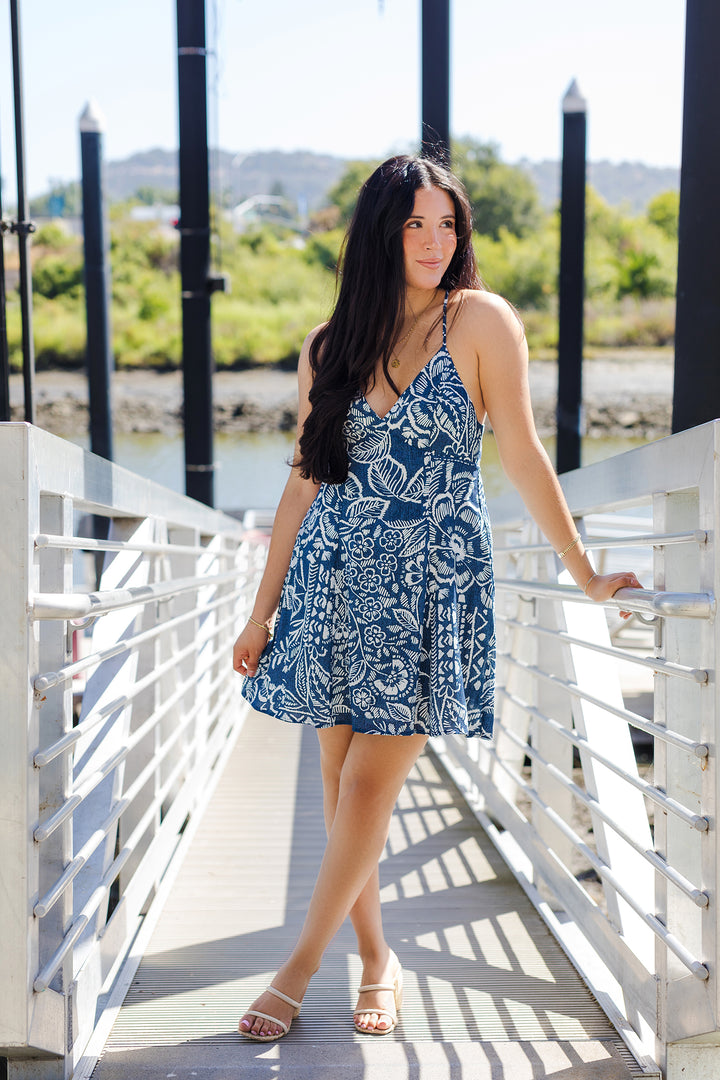The Indigo Garden Mini Dress