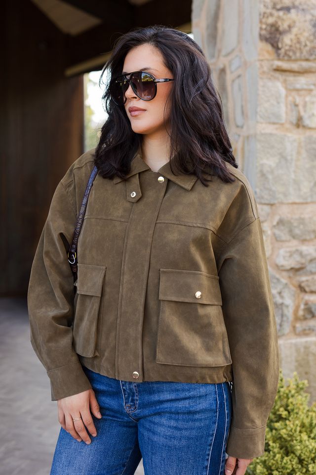 The Fall Feels Pocket Suede Jacket