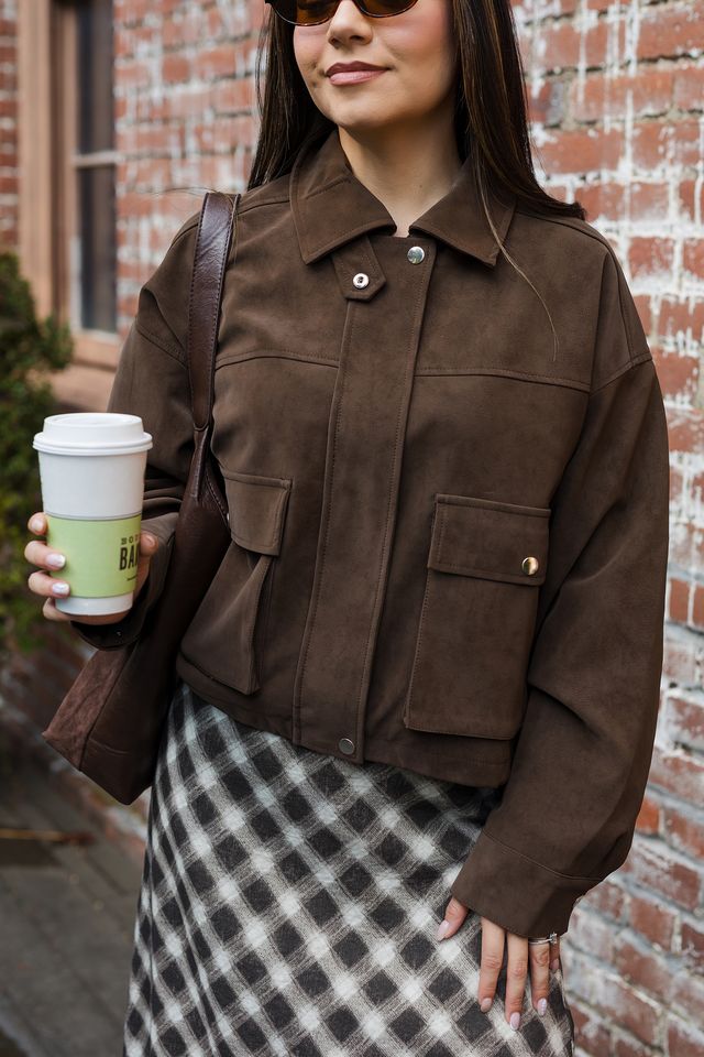 The Fall Feels Pocket Suede Jacket