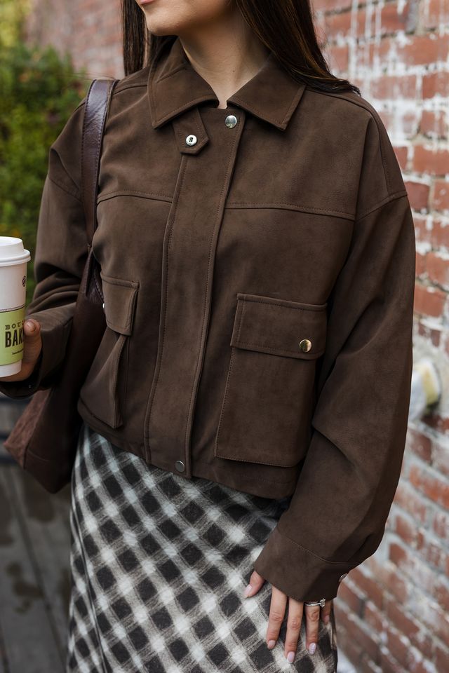 The Fall Feels Pocket Suede Jacket