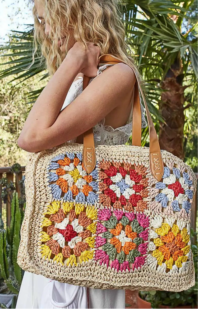Sac Fourre-tout En Maille Crochet Bohème – Grand Sac De Plage Léger Et