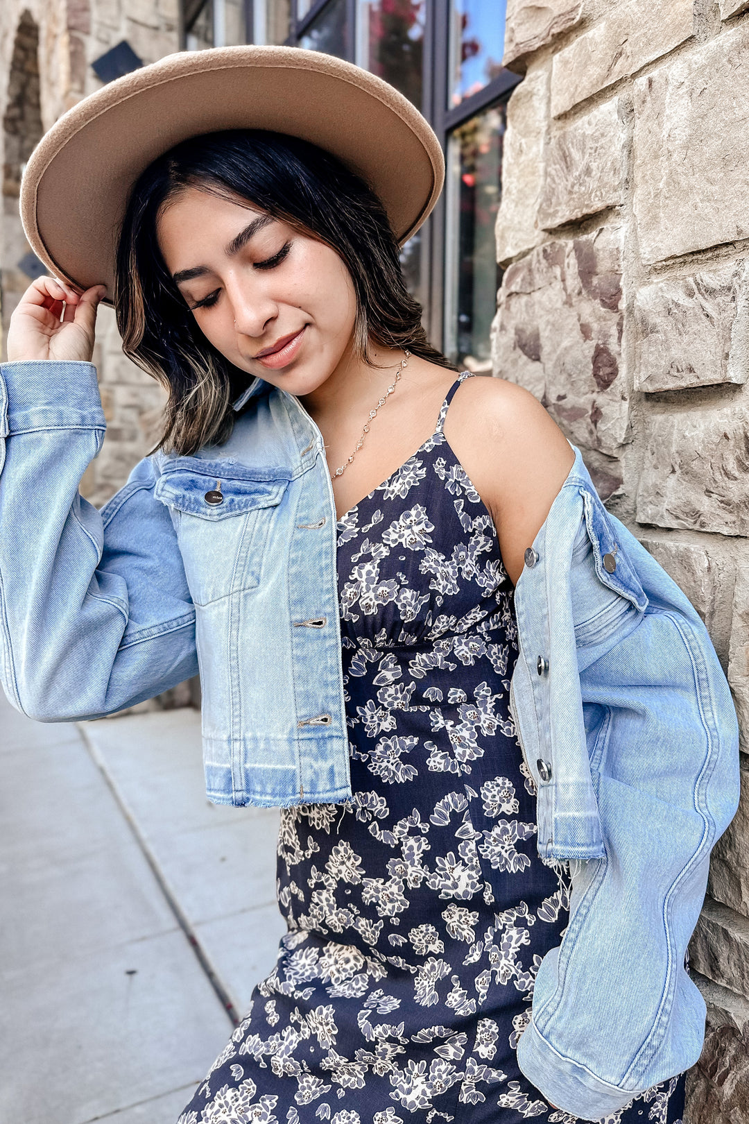 The He's Mine Cropped Boyfriend Light Denim Jacket