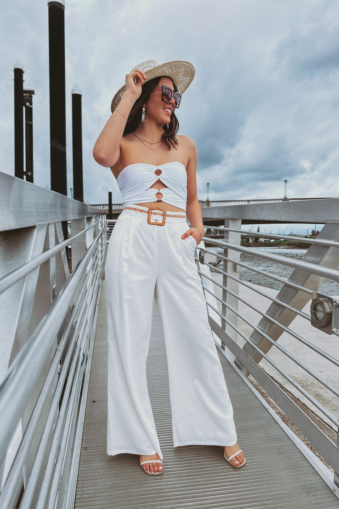 The Chantilly Off-White Wide Leg Pants