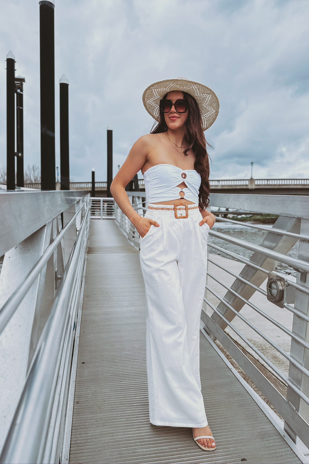 The Chantilly Off-White Wide Leg Pants