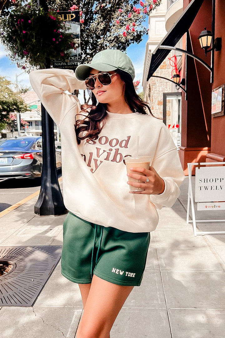 The NYC Green Sweat Shorts