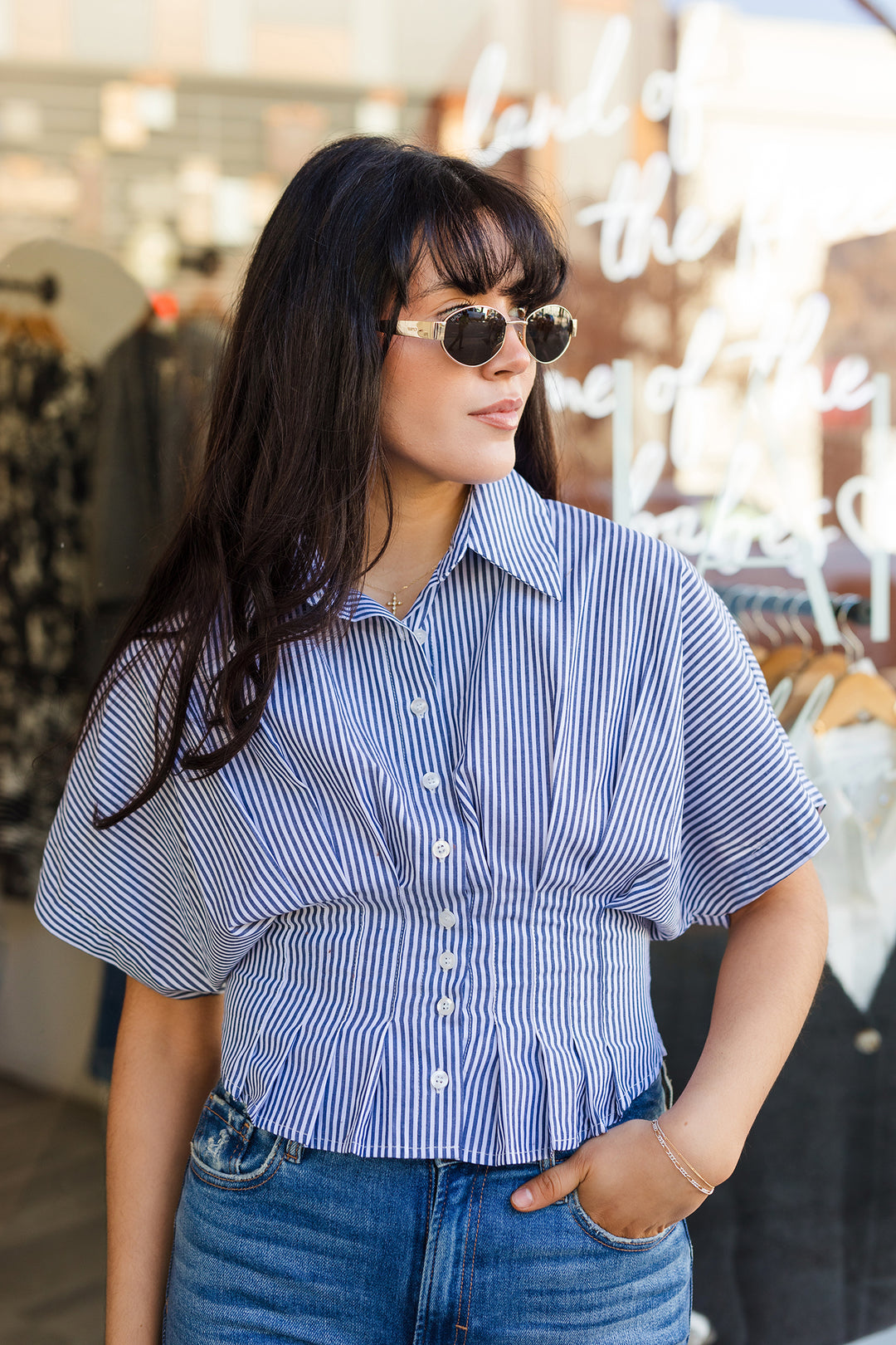 The Cape Cod Striped Cinched Waist Top