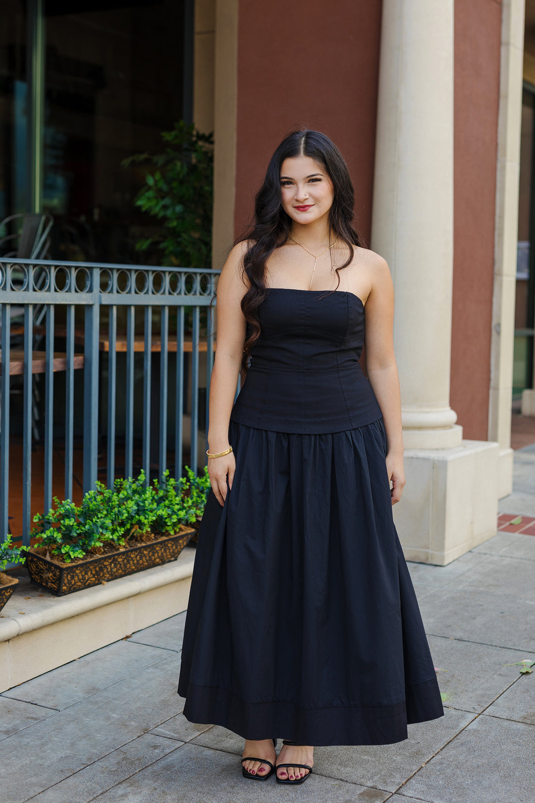 The First In Class Strapless Drop Waist Midi Dress Medium / Navy The First In Class Strapless Drop Waist Midi Dress Medium / Navy