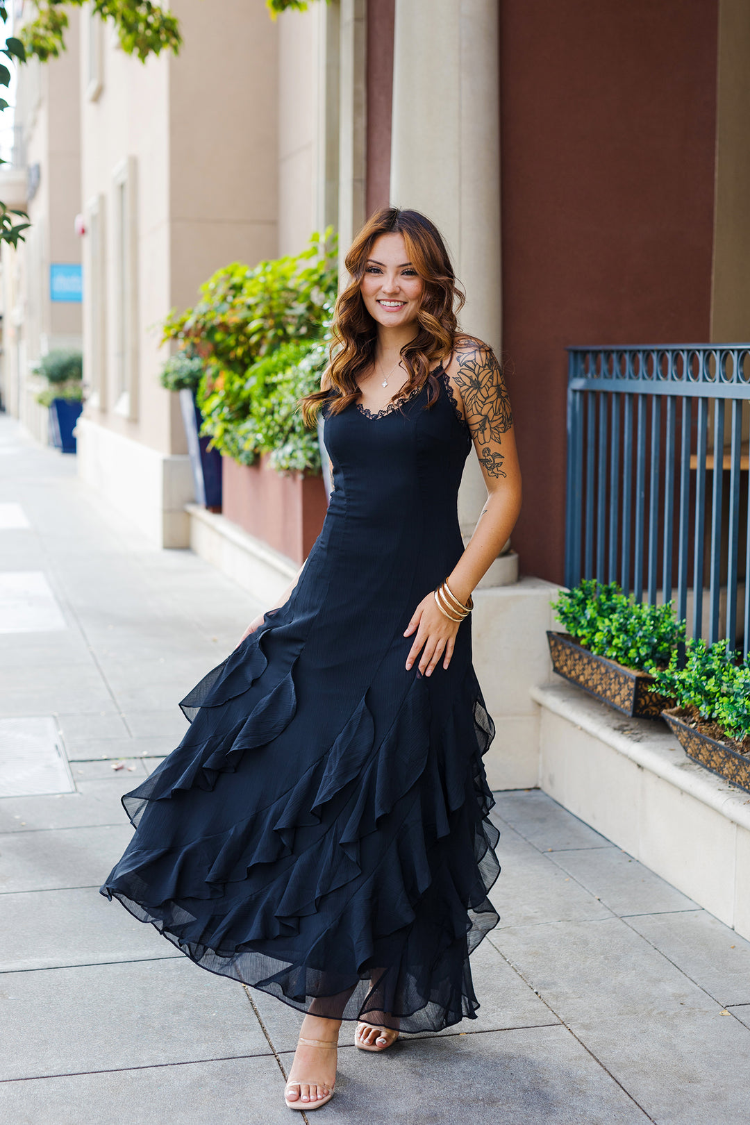 The Regal In Ruffles Tiered Maxi Dress