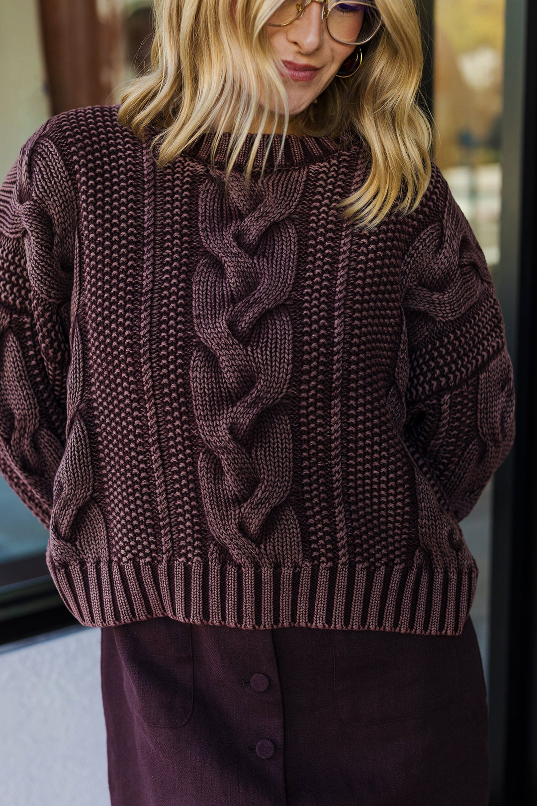 The Brownie Points Cable Knit Sweater