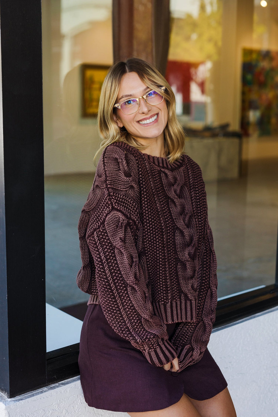 The Brownie Points Cable Knit Sweater