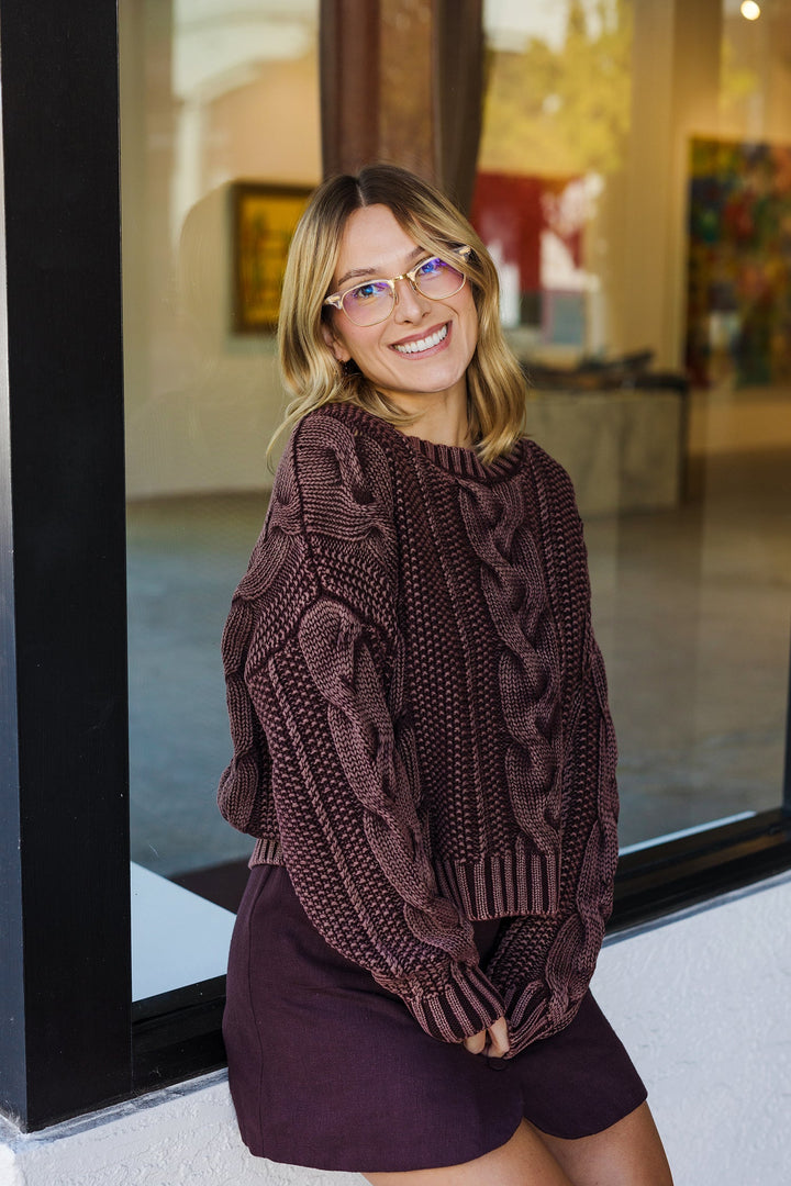 The Brownie Points Cable Knit Sweater