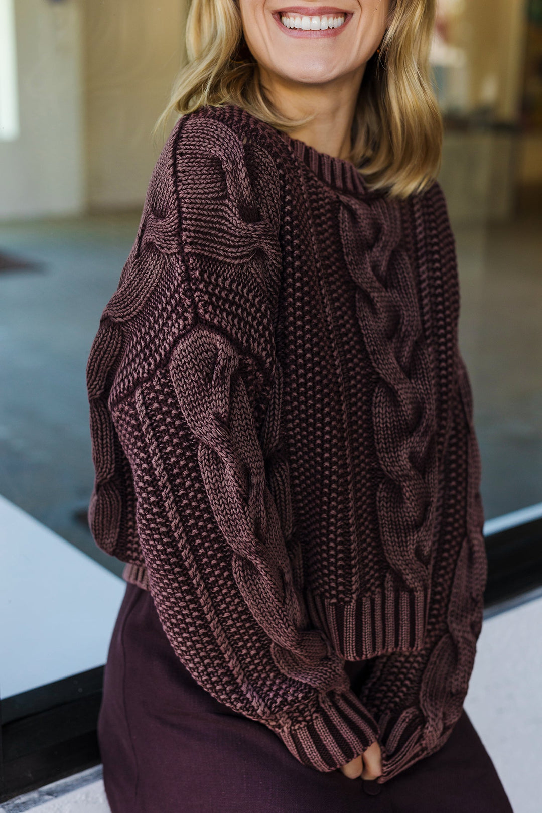 The Brownie Points Cable Knit Sweater