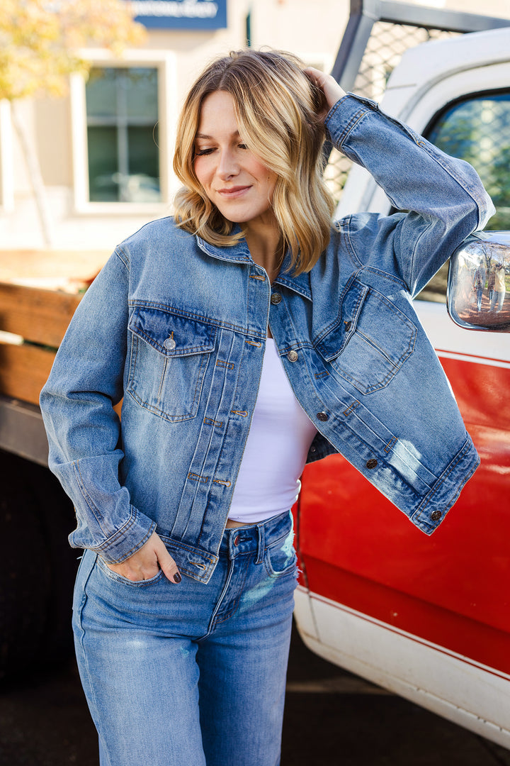 The Telling The Truth Trucker Denim Jacket