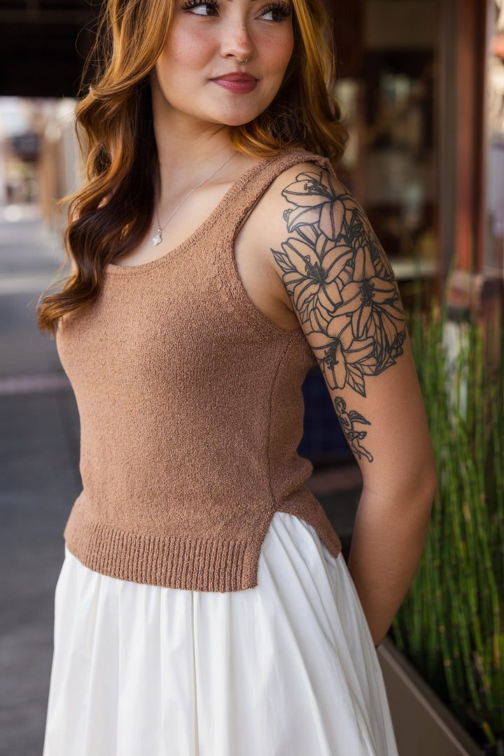 The Ivory & Sand Contrast Maxi Dress