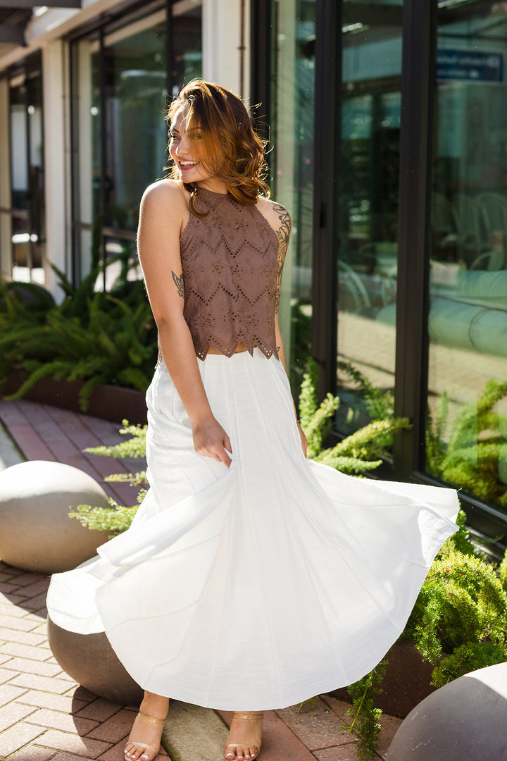 The Beachside Brunch Midi Skirt