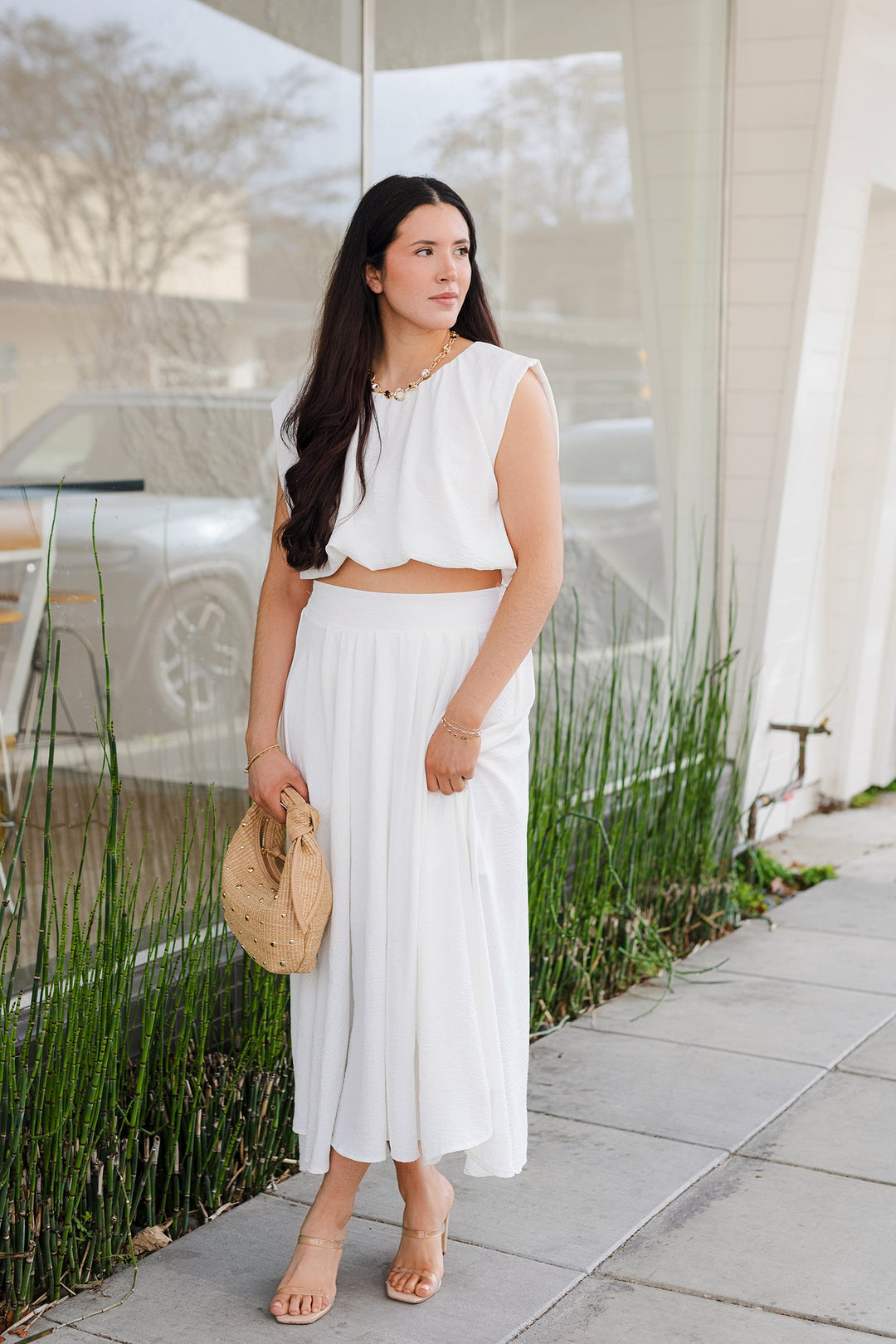 The Cloud Chaser Pleated Midi Skirt