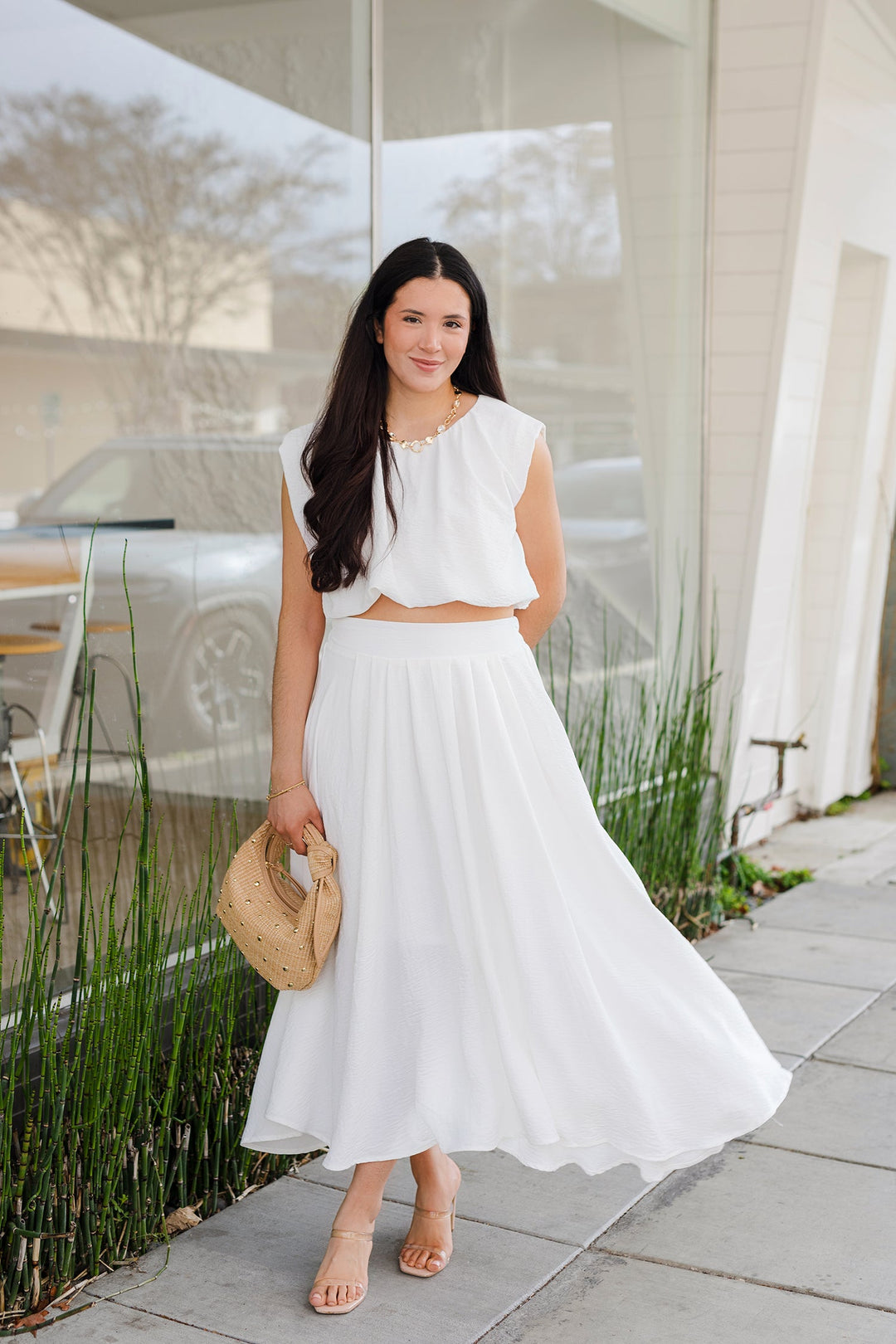 The Cloud Chaser Pleated Midi Skirt