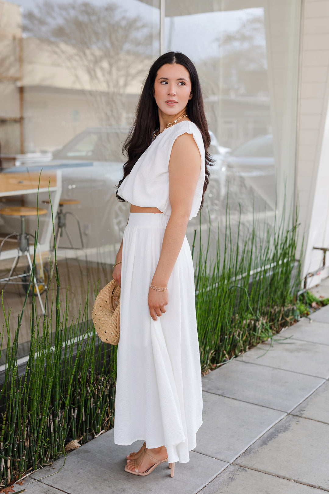 The Cloud Chaser Pleated Midi Skirt